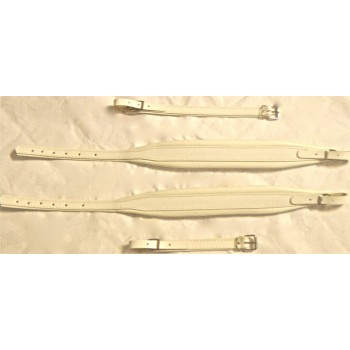 Straps for accordion in Real leather and Artificial Leather, mod. 5/AL (width 6 cm / lenght adjust.), col. WHITE