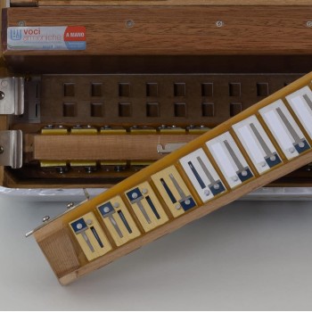 Paolo Soprani Super Paolo mod. "UNICA" 41/120/4°- 5° LMMM , (cassotto), white and gold