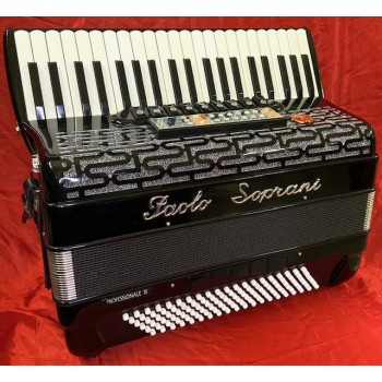 USATO - Paolo Soprani mod. Professionale 41/120/4°/5° LMMM acustica e midi "CIAO" con suoni interni, col. BLACK - Nero