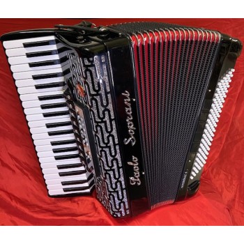 USATO - Paolo Soprani mod. Professionale 41/120/4°/5° LMMM acustica e midi "CIAO" con suoni interni, col. BLACK - Nero