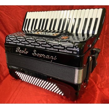 USATO - Paolo Soprani mod. Professionale 41/120/4°/5° LMMM acustica e midi "CIAO" con suoni interni, col. BLACK - Nero