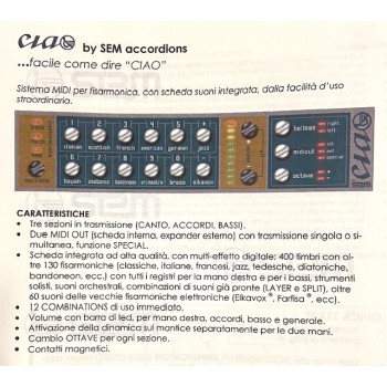 USATO - Paolo Soprani mod. Professionale 41/120/4°/5° LMMM acustica e midi "CIAO" con suoni interni, col. BLACK - Nero