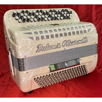 USED - Piatanesi Ottavianelli 68/120/4°, 4 row of buttons, C griff, LMM, col. WHITE - Bianco