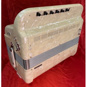 USED - Piatanesi Ottavianelli 68/120/4°, 4 row of buttons, C griff, LMM, col. WHITE - Bianco