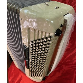 USED - Piatanesi Ottavianelli 68/120/4°, 4 row of buttons, C griff, LMM, col. WHITE - Bianco