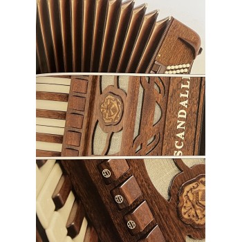 Scandalli mod. Intense 37, 37/120/4°- 5°,LMMH, col. NOCE - Walnut wood