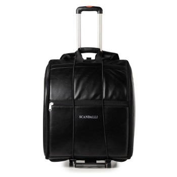 Borsa-zaino Scandalli per fisarmonica con Trolley, in eco-pelle Nero