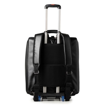 Borsa-zaino Scandalli per fisarmonica con Trolley, in eco-pelle Nero