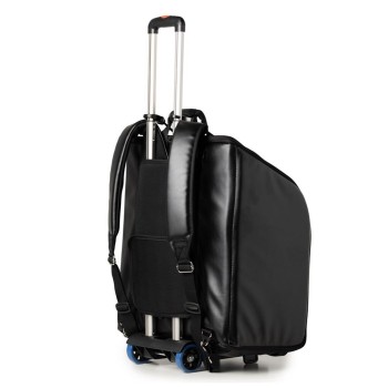 Borsa-zaino Scandalli per fisarmonica con Trolley, in eco-pelle Nero