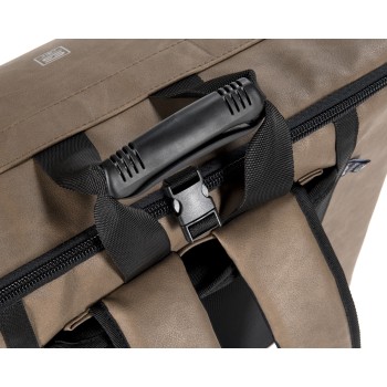 Borsa-Zaino imbottita, mod. 2000S per fisarmonica in eco-pelle, col. Marrone - Brown