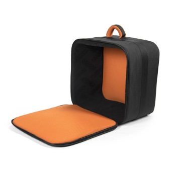 Borsa-Zaino imbottita, mod. 1000S per fisarmonica, col. Nero e Arancione - Black and Orange