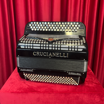 USATO - Crucianelli made by Nazzareno Piermaria mod. Bottoni C GRIFF 3/5, LMM musette, col. BLACK - Nero