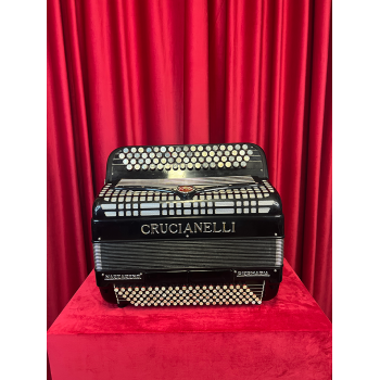 USATO - Crucianelli made by Nazzareno Piermaria mod. Bottoni C GRIFF 3/5, LMM musette, col. BLACK - Nero