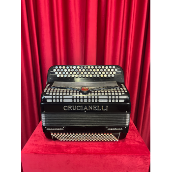 USATO - Crucianelli made by Nazzareno Piermaria mod. Bottoni C GRIFF 3/5, LMM musette, col. BLACK - Nero