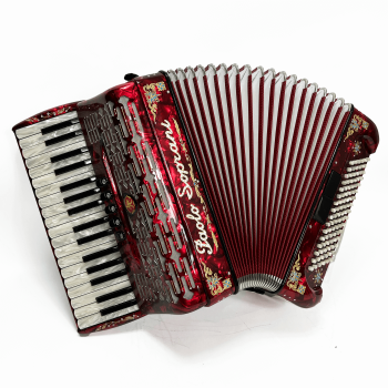 Paolo Soprani mod. Professionale 34/96/3°/4° LMM, col. RED with decoration - Rosso con decorazioni