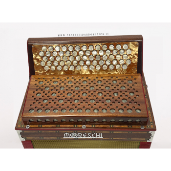 Moreschi mod. Switzerland-Stiria 67/80 3°/5°, 5 row of buttons, C griff, LMM musette, col. WOOD - Legno