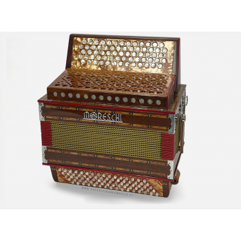 Moreschi mod. Switzerland-Stiria 67/80 3°/5°, 5 row of buttons, C griff, LMM musette, col. WOOD - Legno