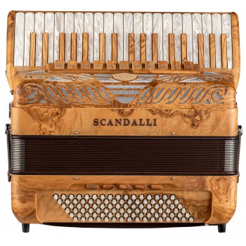 Scandalli mod. Tierra 37, 37/96/4°- 5°,LMMH, col.- Olive wood