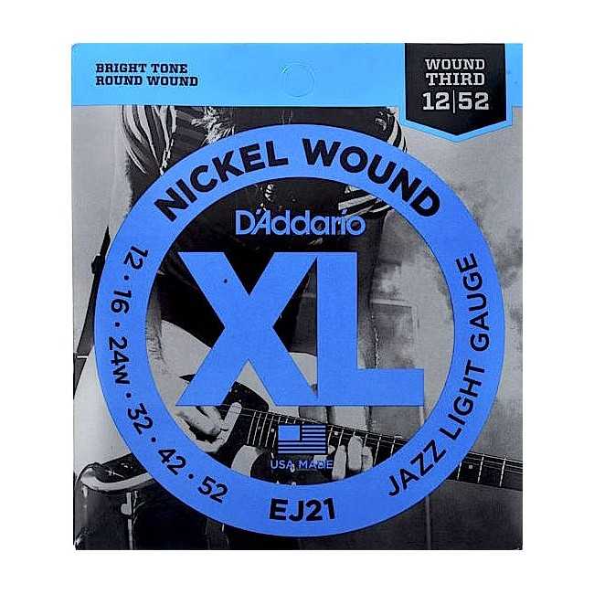 D'ADDARIO XL NICKEL WOUND JAZZ LIGHT EJ 21