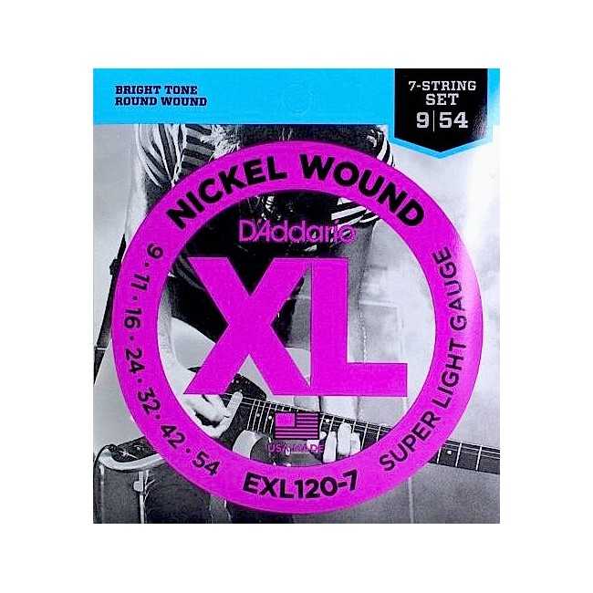 D'ADDARIO XL NICKEL WOUND SUPER LIGHT/7STRING...