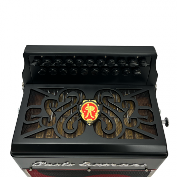 Paolo Soprani mod. Saltarello 2 (21/8 3 reeds), Tuning G/C Falsetto, fast keyboards, musette, black