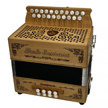 Paolo Soprani mod. Saltarello 8 (21/8 3 reeds), Tuning G/C, musette, Light Wood