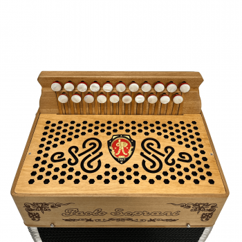 Paolo Soprani mod. Saltarello 8 (21/8 3 reeds), Tuning G/C, musette, Light Wood