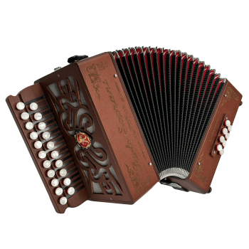 Paolo Soprani mod. Saltarello 8 (21/8 2 voci), Tonalità SOL/DO (G/C), musette, Legno