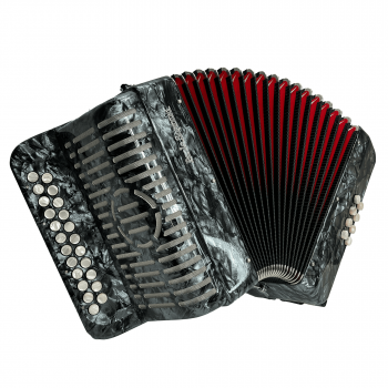 Paolo Soprani mod. Jubilee III (23/8 3 voci), Tonalità SI/DO (B/C), tastiera veloce, musette, grigio