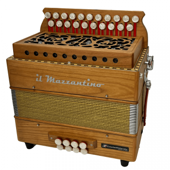 Il Mazzantino mod. Studio 21 notes, 8 basses, 3 reeds, Tuning G/C (SOL/DO), Wood