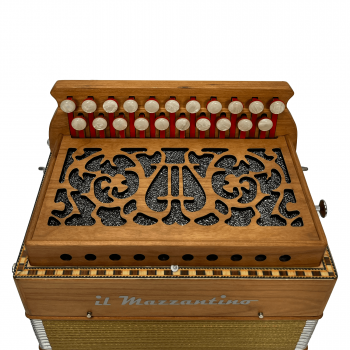 Il Mazzantino mod. Studio 21 notes, 8 basses, 3 reeds, Tuning G/C (SOL/DO), Wood