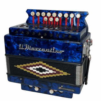 Il Mazzantino mod. Studio 12 notes, 2 basses, 3 reeds. Tuning G, Blue