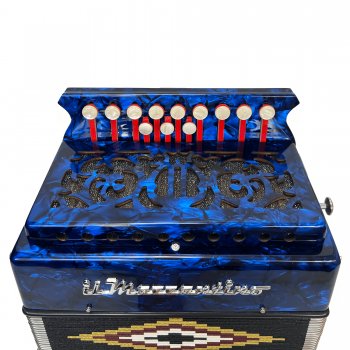 Il Mazzantino mod. Studio 12 notes, 2 basses, 3 reeds. Tuning G, Blue