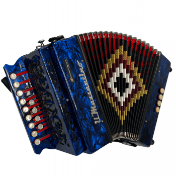 Il Mazzantino mod. Studio 13 notes, 4 basses, 3 reeds. Tuning G/C, Blue