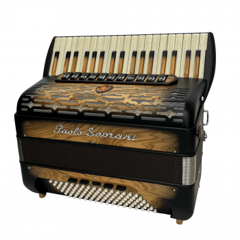 Paolo Soprani mod. Folk 37/96/4°/4° LMMM, col. OLIVE WOOD - Legno sfumato Nero