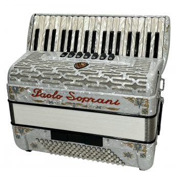 Paolo Soprani mod. Professionale 37/96/3°/4° LMM, col. WHITE with decorations - Bianco con decorazione