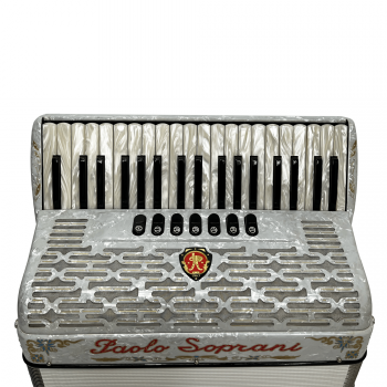 Paolo Soprani mod. Professionale 37/96/3°/4° LMM, col. WHITE with decorations - Bianco con decorazione