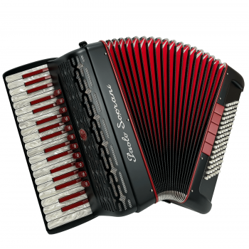 Paolo Soprani mod. LIMITED EDITION 160° Professionale 37/96/4°- 5° LMMM, col. BLACK & RED MATT - Nero & rosso opaco