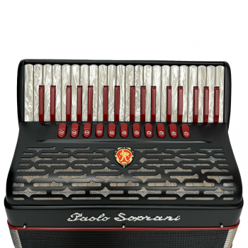 Paolo Soprani mod. LIMITED EDITION 160° Professionale 37/96/4°- 5° LMMM, col. BLACK & RED MATT - Nero & rosso opaco