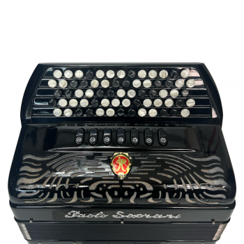 Paolo Soprani mod. Internazionale 37(67)/96/3°- 4°, 5 file di bottoni, B griff, LMM, col. BLACK - Nero