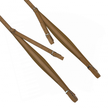 Straps for accordion in Real leather and Artificial Leather, mod. 4C (width 5 cm / lenght adjust.), col. CAMEL