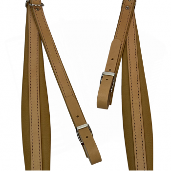 Straps for accordion in Real leather and Artificial Leather, mod. 4C (width 5 cm / lenght adjust.), col. CAMEL