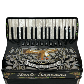 Paolo Soprani mod. SUPER KING 34/72/4°- 4° LMMM, col. BLACK with decorations - Nero con decorazioni