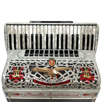 Paolo Soprani mod. Super King 41/120/4°-5° LMMM, (1 voice in cassotto), col. WHITE - Bianco