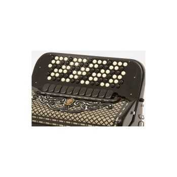 Scandalli mod. CROMO VI BALKAN 43(93) 6 Rows of buttons 140/4°- 5° LMMH, col. BLACK - Nero