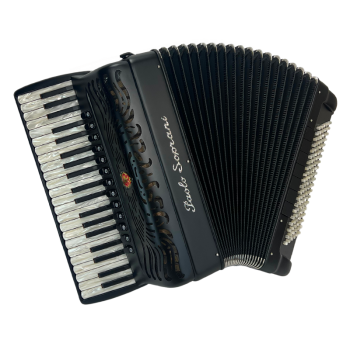 Paolo Soprani mod. Super Paolo 41/120/4°- 5° LMMM , (2 voices in cassotto), col. MAT BLACK - Nero