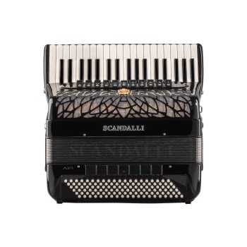 Scandalli mod. AIR III 37/120/4°-5° LMMH col. Black - Nero