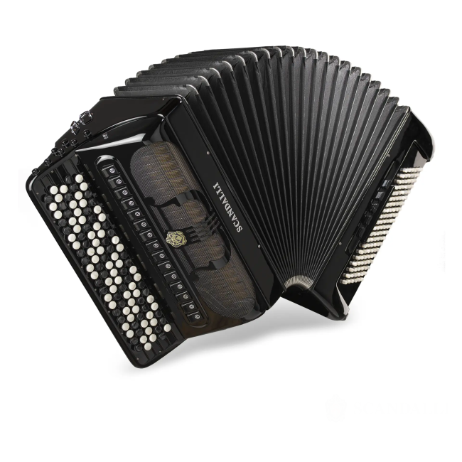 Scandalli mod. Musa Clio 5 file di bottoni,...