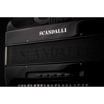 Scandalli mod. Musa Clio 5 file di bottoni, 64(107)/120  4°- 6°, LMMH,col. Black - Nero