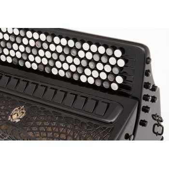 Scandalli mod. Extreme 5 file di bottoni, 64(107)/120  4°- 6°,LMMH, col. Black - Nero